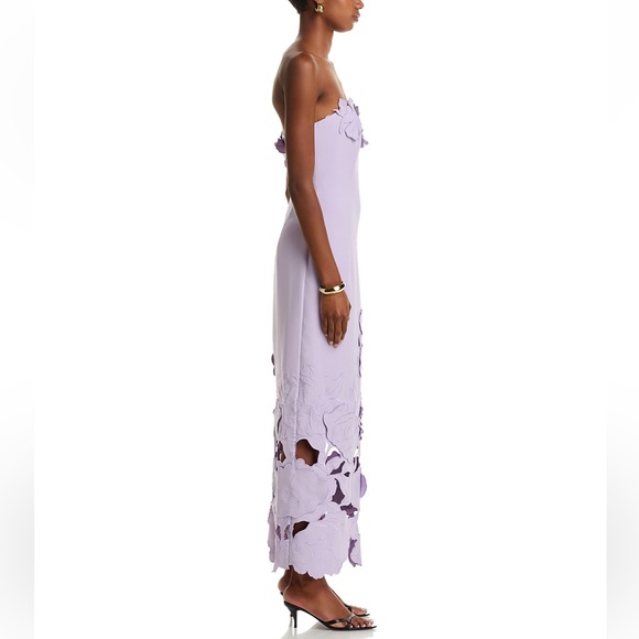 Leo Lin Rayna Appliqué Bustier Maxi Dress Lilac Size 12 NWT - Picture 5 of 5